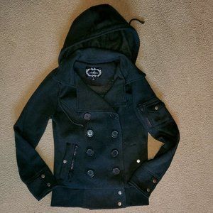 Ambiance spring Jacket, Charcoal grey with button details